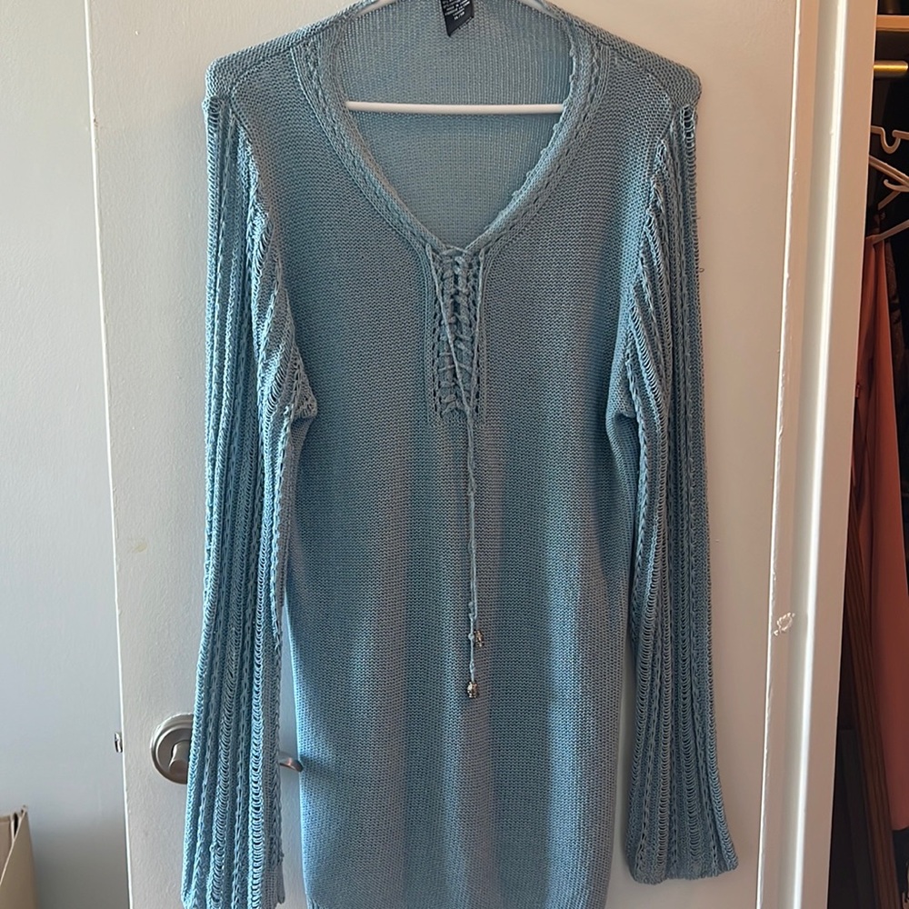 Nomi Blue Knit Light Sweater